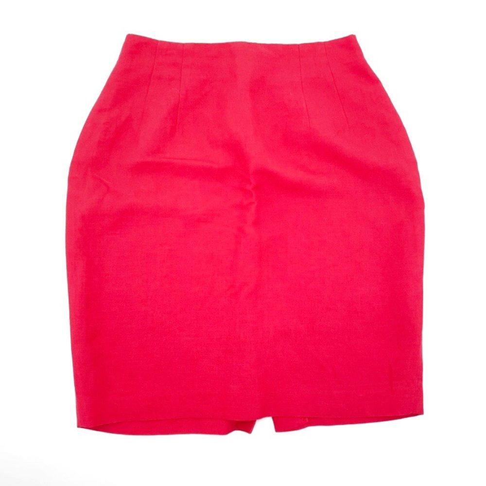 Red fully lined pencil skirt 4